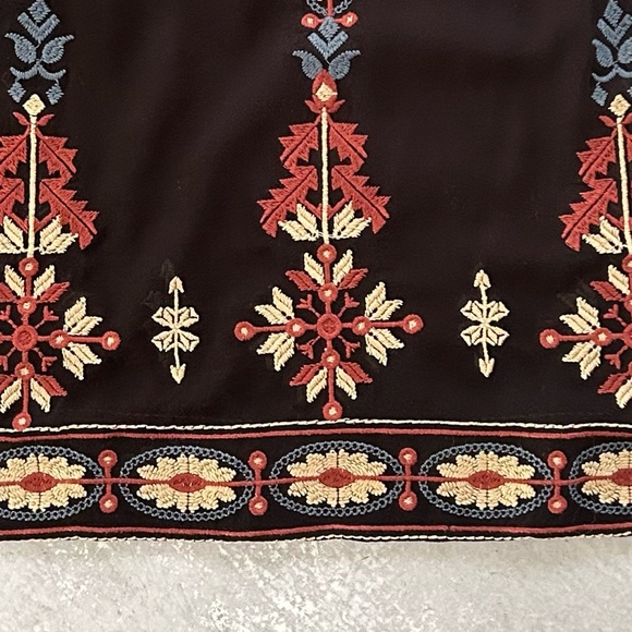 Sundance Mythical Spirit Silk Floral Embroidered Top in Black XS - Picture 5 of 9